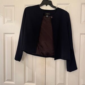Calvin Klein Women's Navy Cropped Blazer